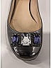 Prada 100% Leather Metallic Silver Flats Size EU 39 - photo 5
