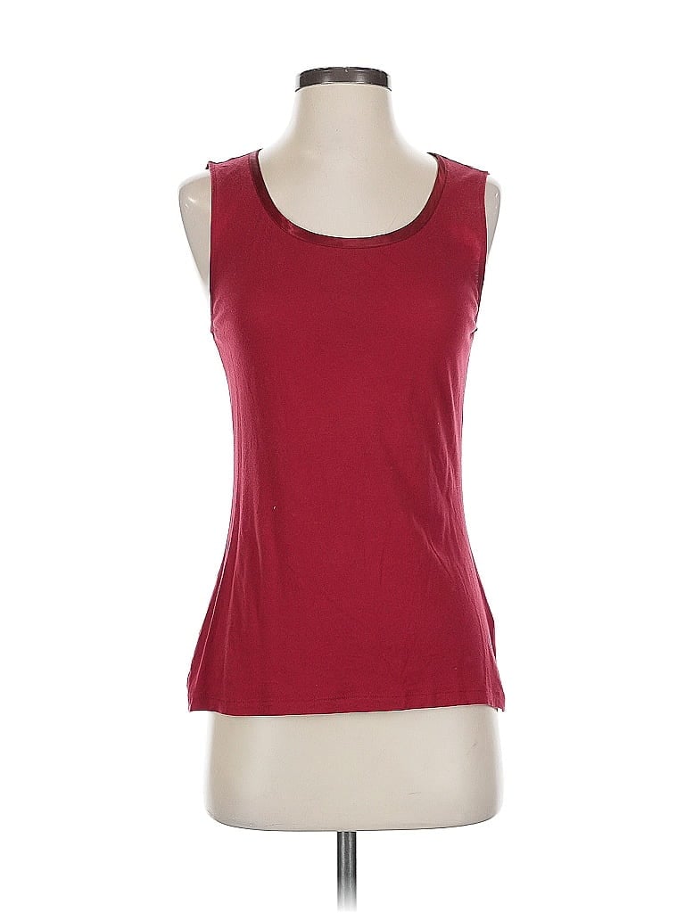 Pre-owned Banana Republic Factory Store Sleeveless T-shirt In Burgundy
