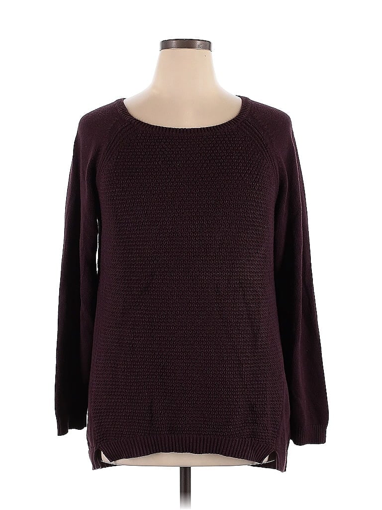 Ann Taylor LOFT Outlet Burgundy Pullover Sweater Size XL - photo 1