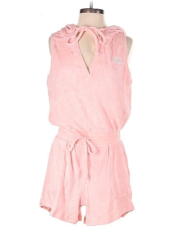 Love & Sports Pink Sleeveless Hooded Romper (view 1)