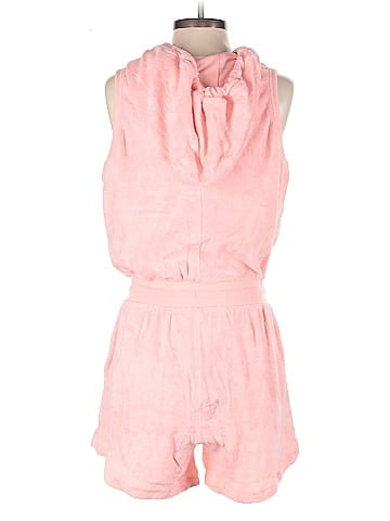 Love & Sports Pink Sleeveless Hooded Romper (view 2)