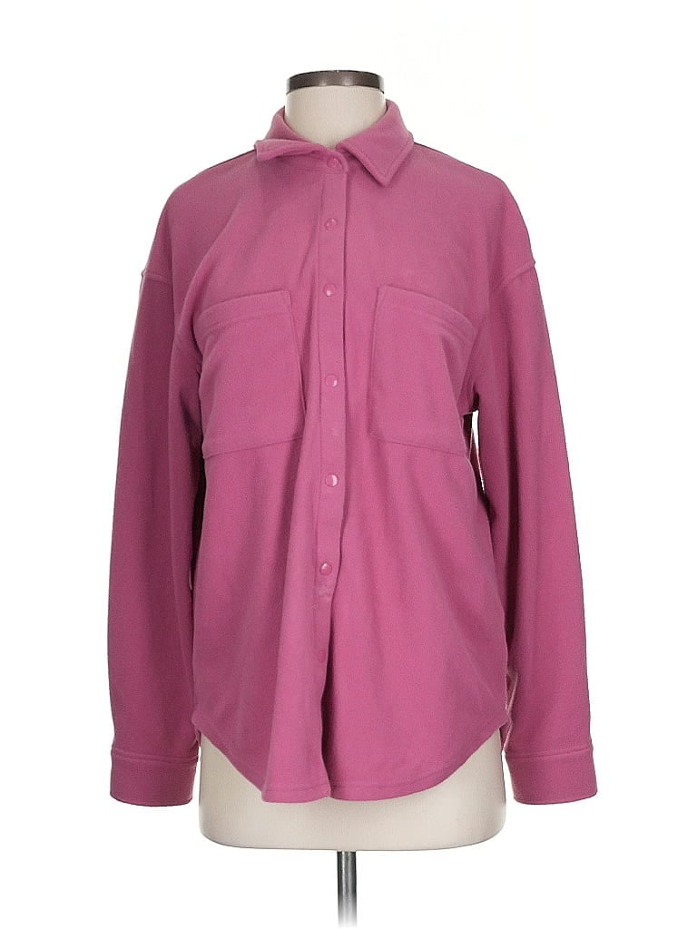 Pre-owned Z Supply Long Sleeve Button Down Shirt In Pink