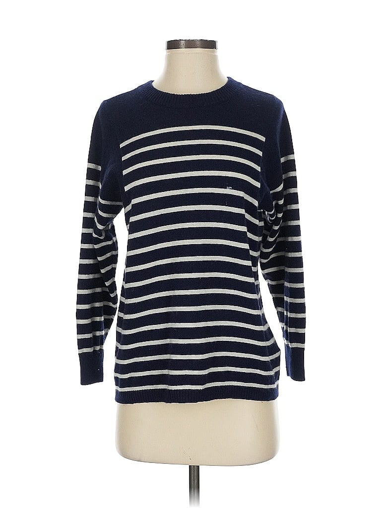 Pre-owned J.crew Collection Cashmere Pullover Sweater In Blue