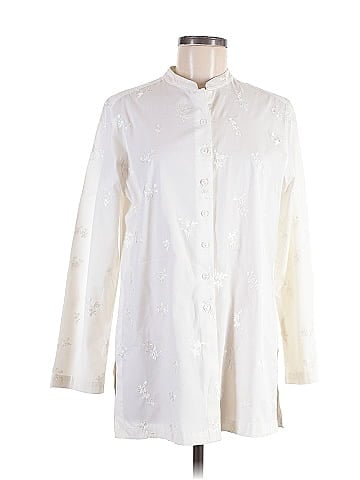 Foxcroft 3/4 Sleeve Button-Down Shirt (view 1)