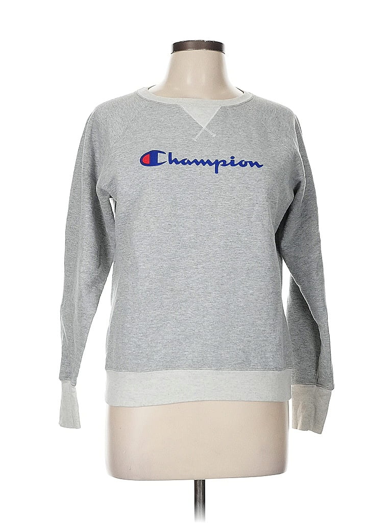 Pre-owned Champion Sweatshirt In Gray