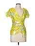 Tanya Taylor Yellow Short Sleeve Silk Top Size 6 - photo 1