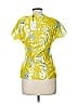 Tanya Taylor Yellow Short Sleeve Silk Top Size 6 - photo 2