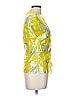 Tanya Taylor Yellow Short Sleeve Silk Top Size 6 - photo 4