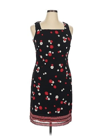 CDC Apparel Floral Print Black Casual Dress (view 1)