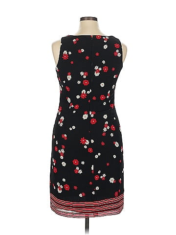 CDC Apparel Floral Print Black Casual Dress (view 2)