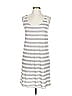 Three Dots Stripes Silver Casual Dress Size L - photo 1