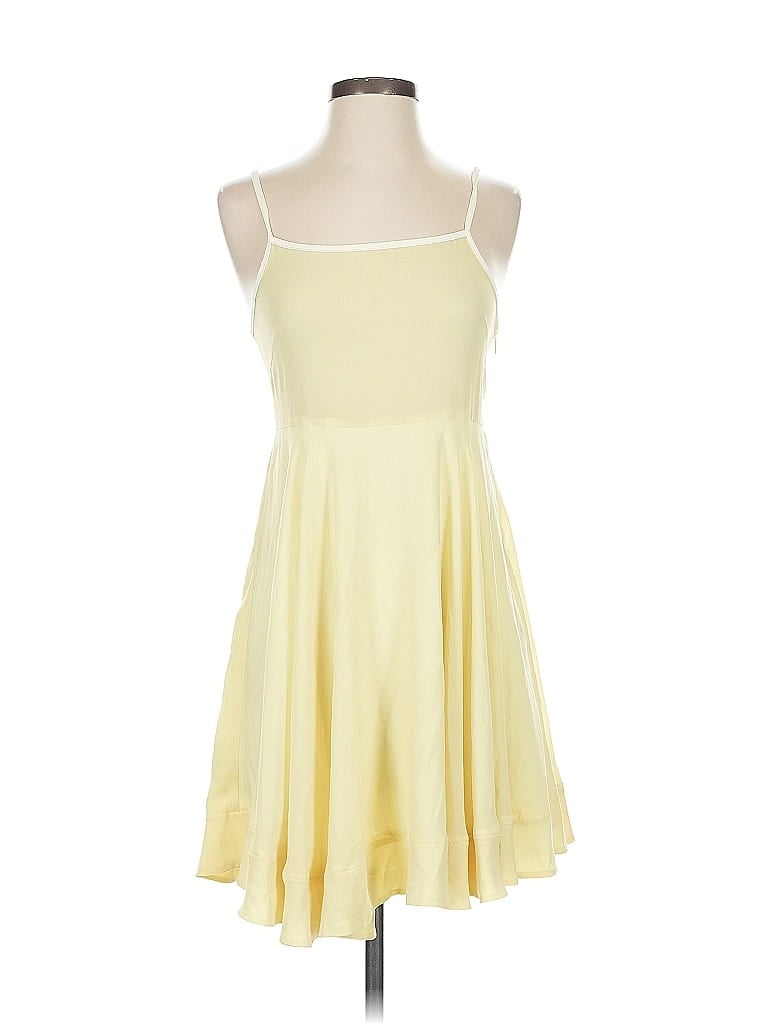 FRAY I.D Solid Yellow Casual Dress Size 0 - photo 1