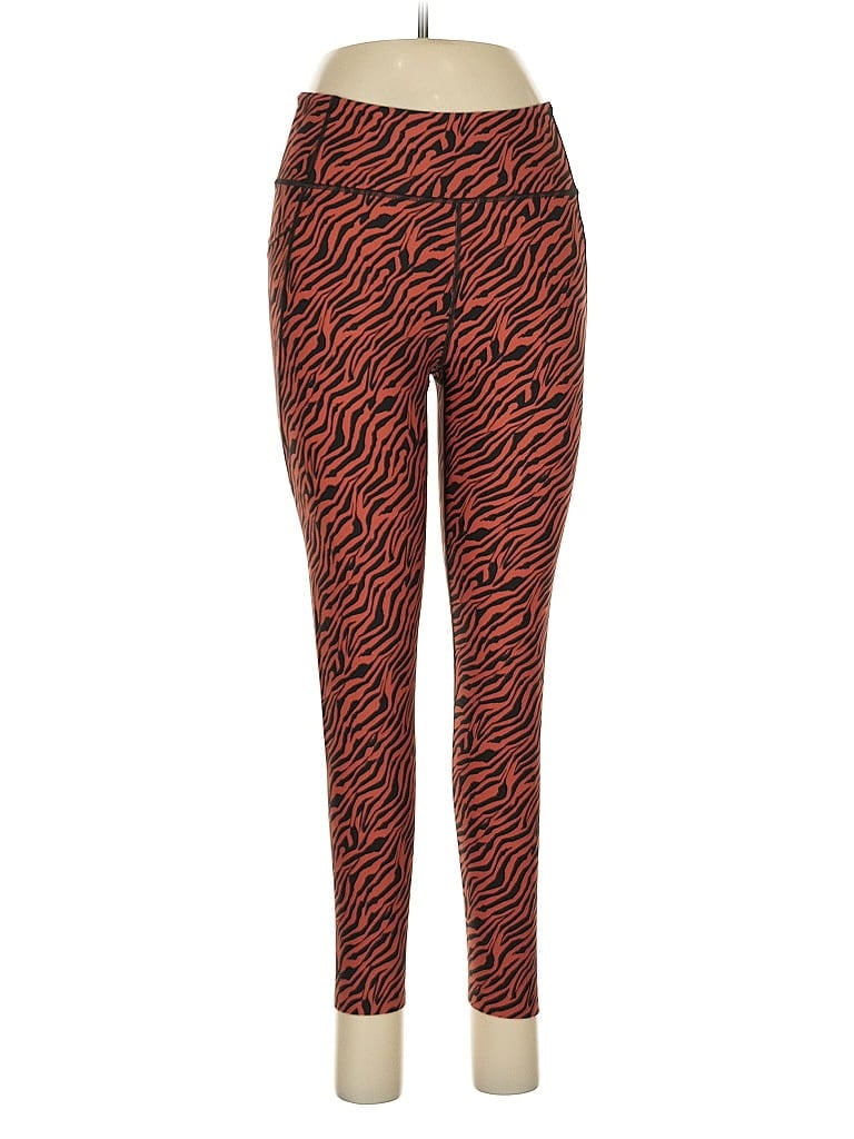 Victoria's Secret 100% Cotton Animal Print Orange Leggings Size M - photo 1