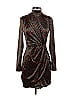 Black Halo Metallic Black Brown Cocktail Dress Size 0 - photo 1