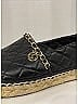 Chanel Black Lambskin Grosgrain Quilted CC Chain Espadrilles Size EU 38 - photo 3