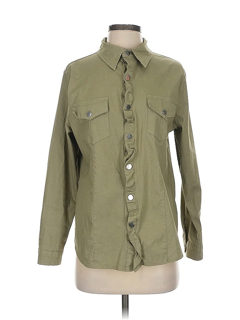 Click to view more detailed imagery on our partner's website Pre-owned Unbranded Long Sleeve Button Down Shirt In Green
