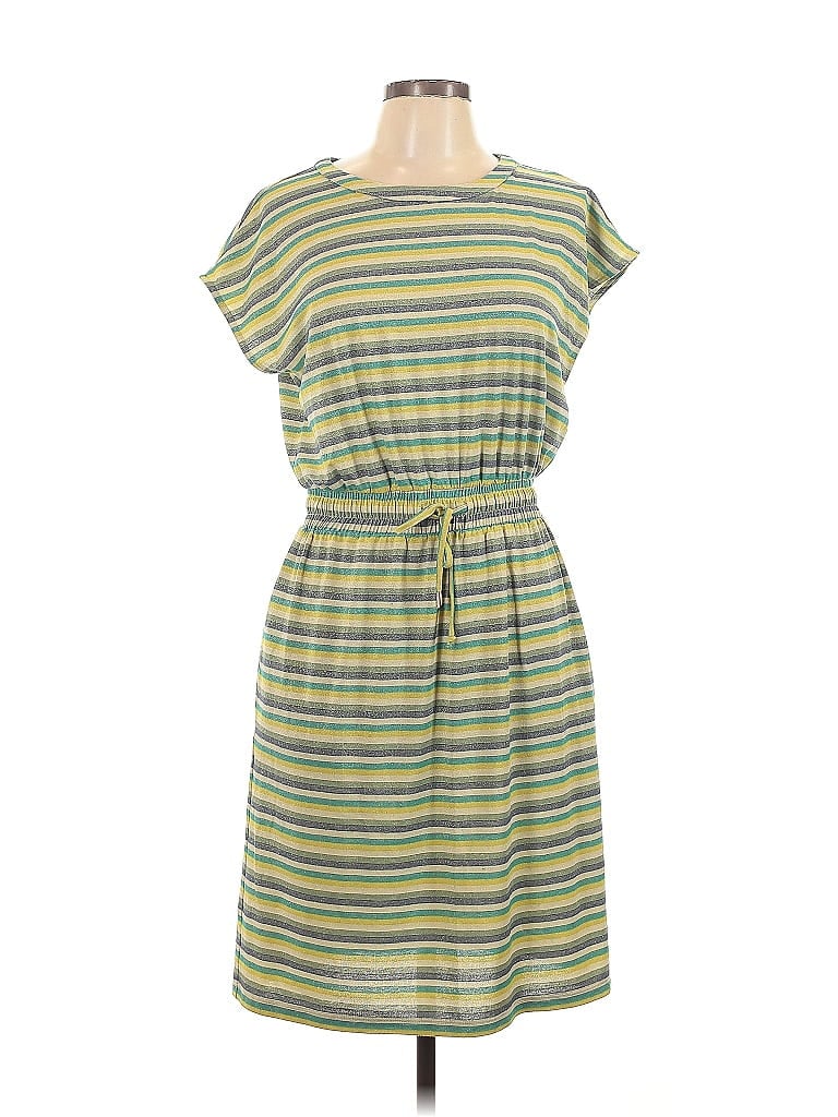 Donna Morgan Stripes Green Casual Dress Size 10 - photo 1