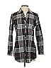 Foxcroft Plaid Black Long Sleeve Button-Down Shirt Size 4 - photo 1