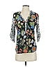 Tiny 100% Polyester Floral Black 3/4 Sleeve Blouse Size XS - photo 1