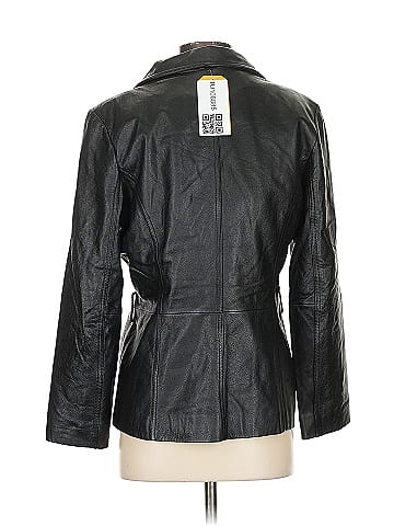 Wilsons Leather Classic Black Wilsons Leather Jacket (view 2)