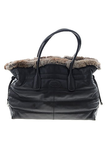Tod's leather/ rabbit fur tote (view 1)