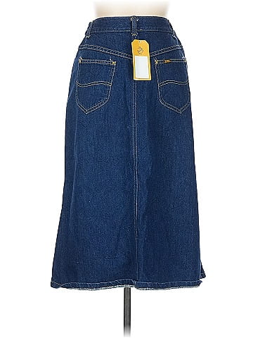 Lee Blue Denim Skirt with Slit (view 2)
