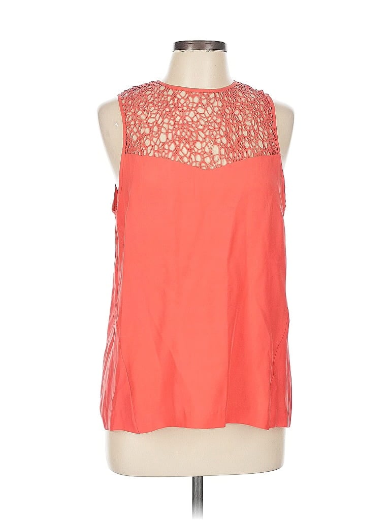 Pre-owned Rag & Bone Sleeveless Silk Top Orange Halter Neckline Tops