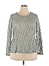 Lauren Conrad Silver Long Sleeve Blouse Size XXL - photo 1