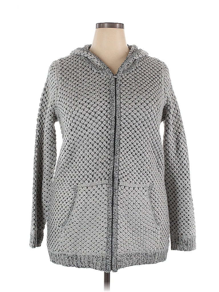 Roaman's 100% Acrylic Gray Cardigan Size 18 - photo 1