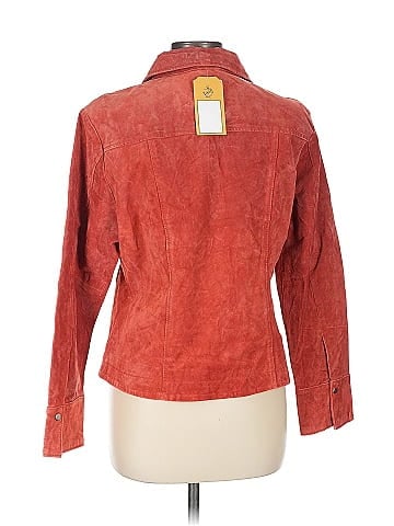 Christopher & Banks Red Suede Buttoned Jacket Classic (view 2)