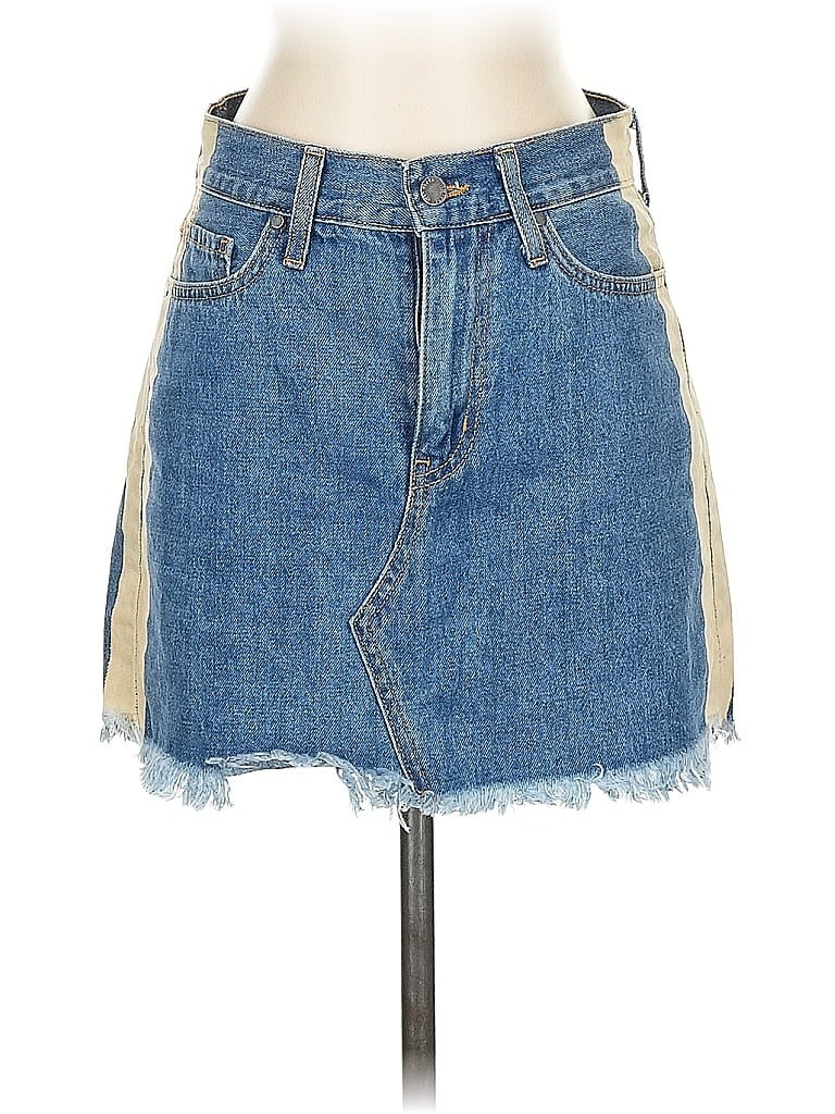 Pre-owned Just Black Denim Skirt In Blue