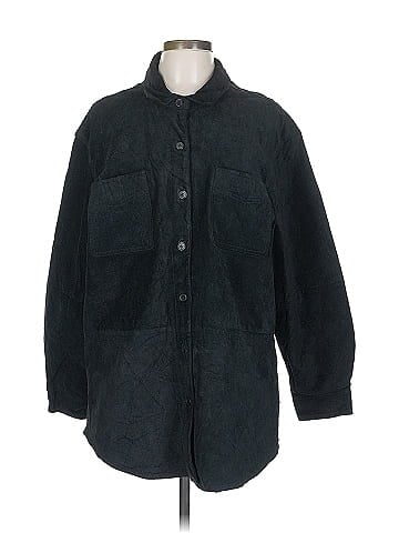 Denim Co Classic Black Suede Button-Down Jacket (view 1)