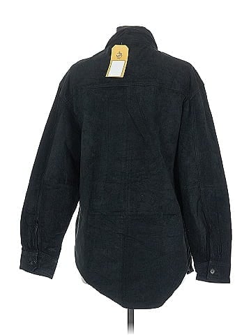 Denim Co Classic Black Suede Button-Down Jacket (view 2)
