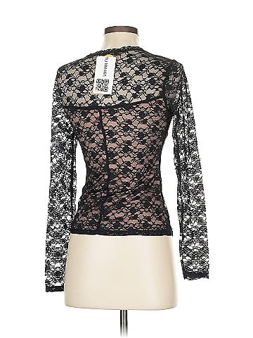 Sofia by Sofia Vergara Black Lace Delicate Top (view 2)