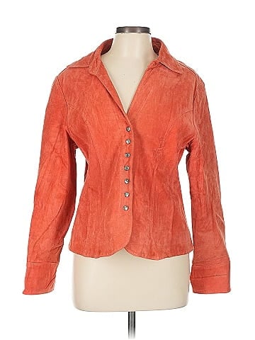 Christopher & Banks Vibrant Red Suede Retro Jacket (view 1)