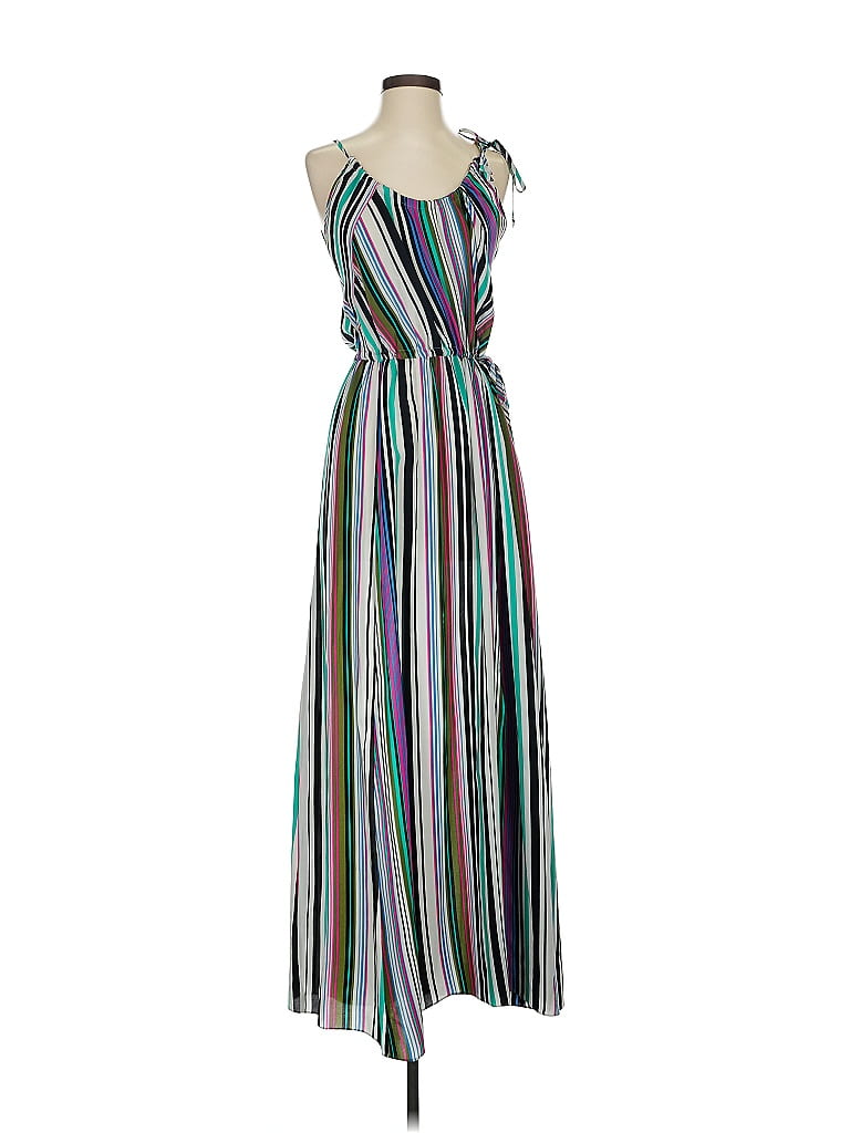 Calypso St. Barth 100 Silk Stripes Green Casual Dress Size XS 76
