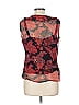 Tess 100% Silk Red Sleeveless Silk Top Size 10 - photo 2