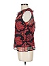 Tess 100% Silk Red Sleeveless Silk Top Size 10 - photo 5