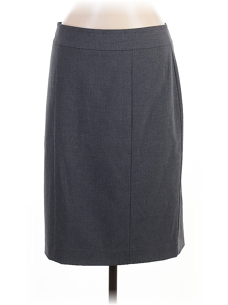 Ann Taylor Factory Solid Gray Formal Skirt Size 8 - photo 1