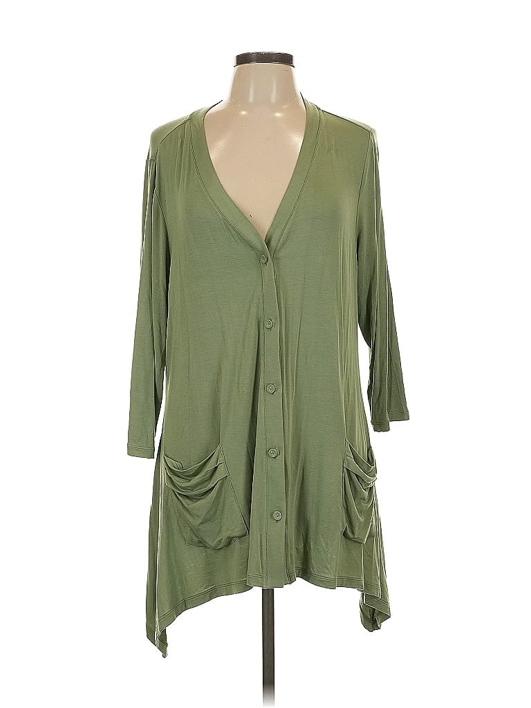 LOGO by Lori Goldstein Green Kimono Size L - photo 1