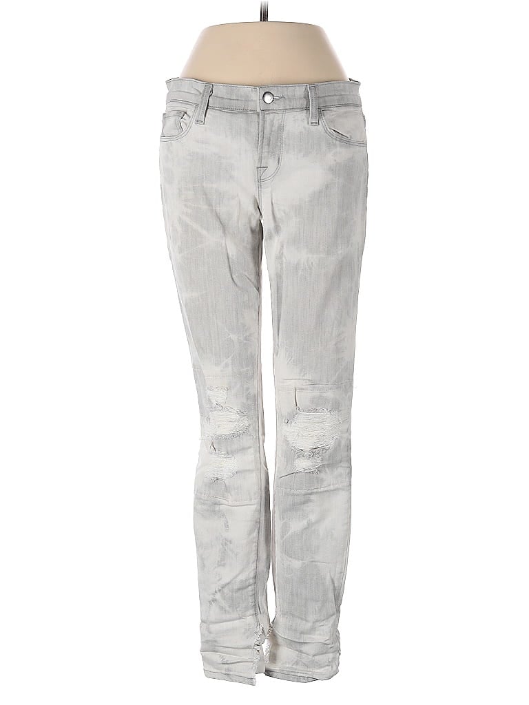 J Brand Metallic Silver Jeans Size 26 waist - photo 1