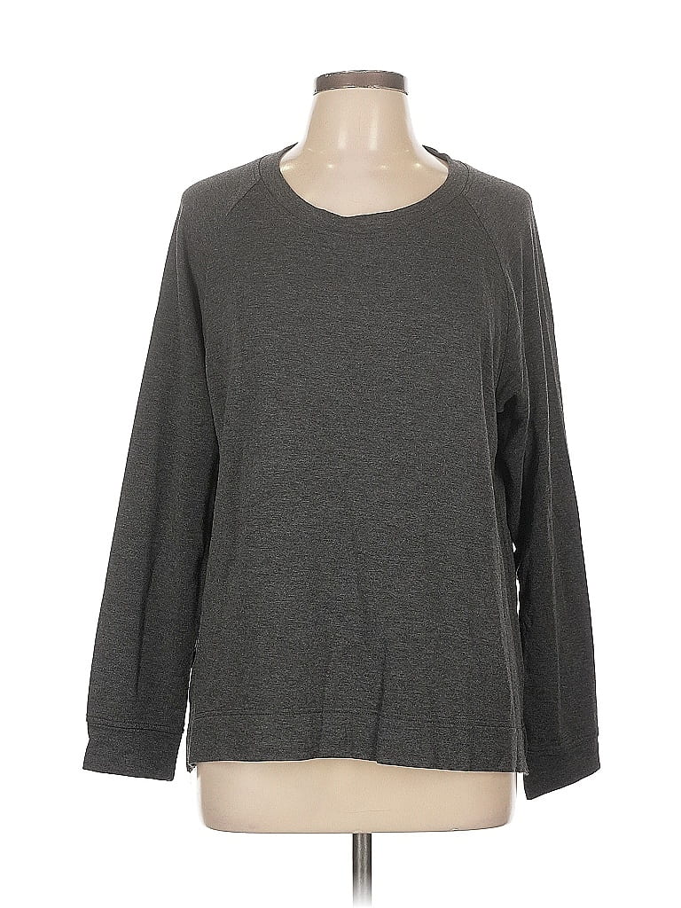 Lou & Grey for LOFT Gray Long Sleeve Top Size L - photo 1