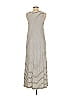 Lou & Grey for LOFT 100% Cotton Stripes Ivory Casual Dress Size M - photo 2