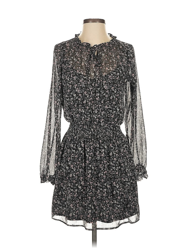 Socialite 100% Polyester Paisley Black Casual Dress Size XS - photo 1