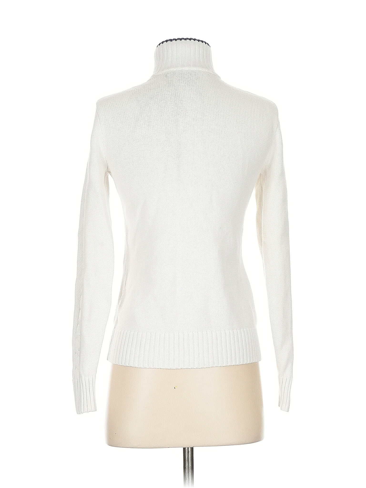 Ralph Lauren Sport 100% Cotton White Turtleneck Sweater Size S