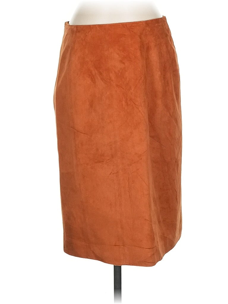 Pre-owned Jenne Maag Faux Leather Skirt In Brown