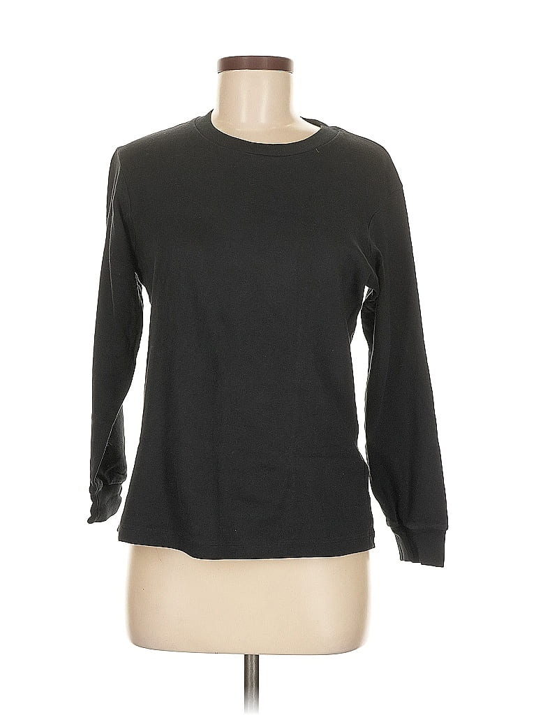 Pre-owned Uniqlo 3/4 Sleeve T-shirt In Black