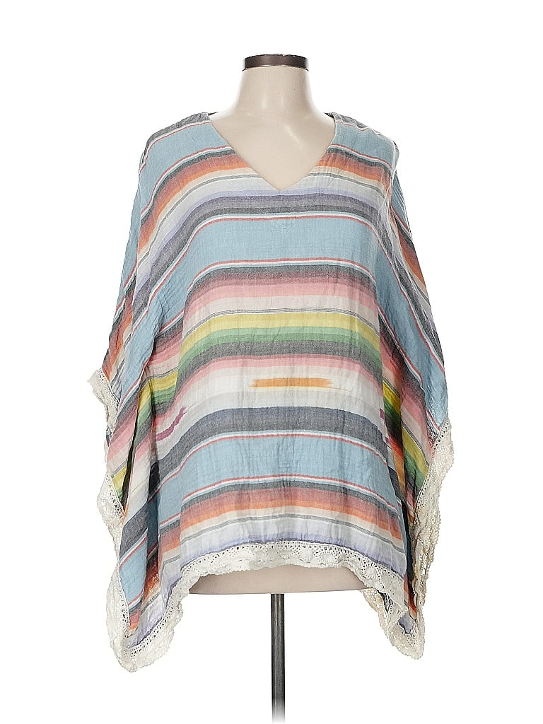 Tasha Polizzi Collection 100% Cotton Gray 3/4 Sleeve Blouse Size M - photo 1