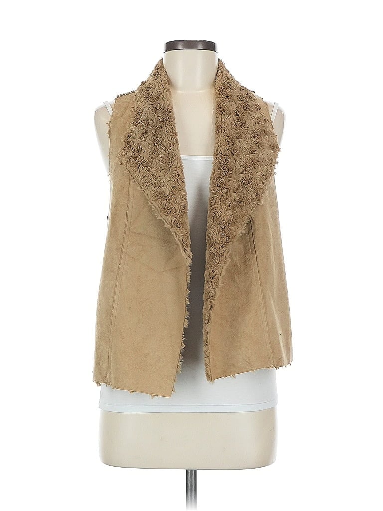 Ariat 100% Polyester Tan Faux Fur Vest Size M - photo 1