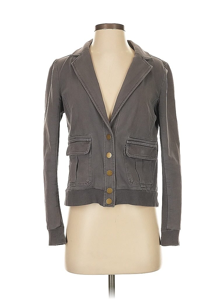 Pre-owned Peyton Jensen Blazer Jacket In Gray